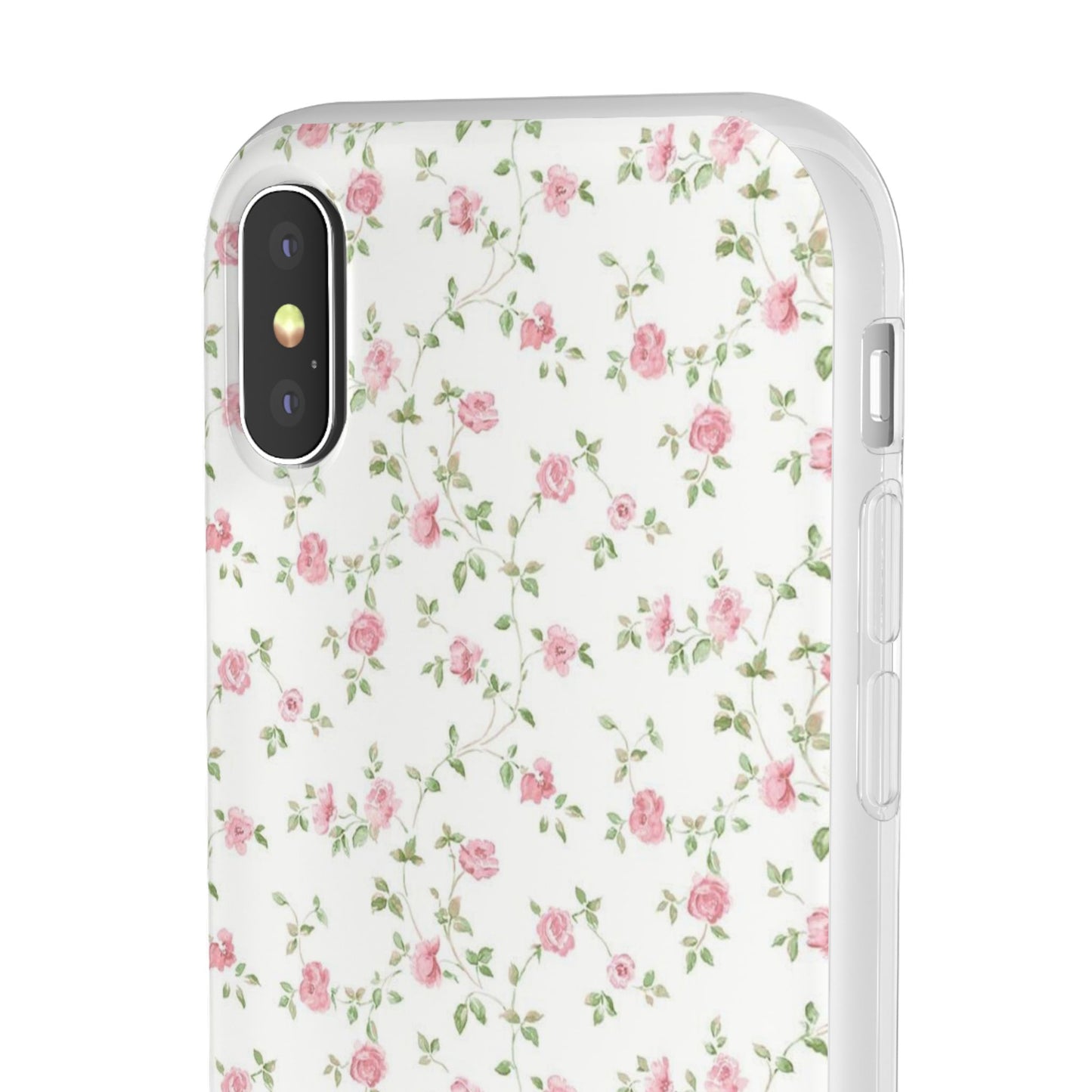 spring pink floral flexi phone case