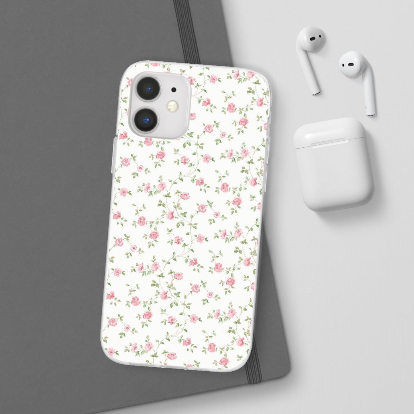 spring pink floral flexi phone case