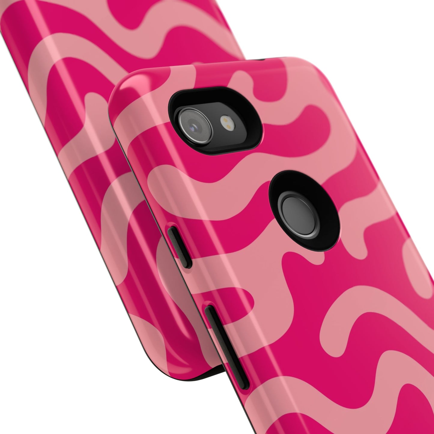 pink squiggle tough phone case