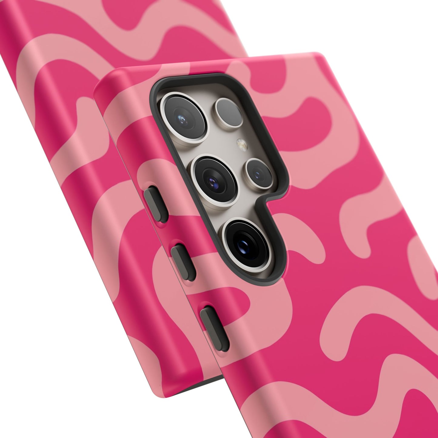 pink squiggle tough phone case