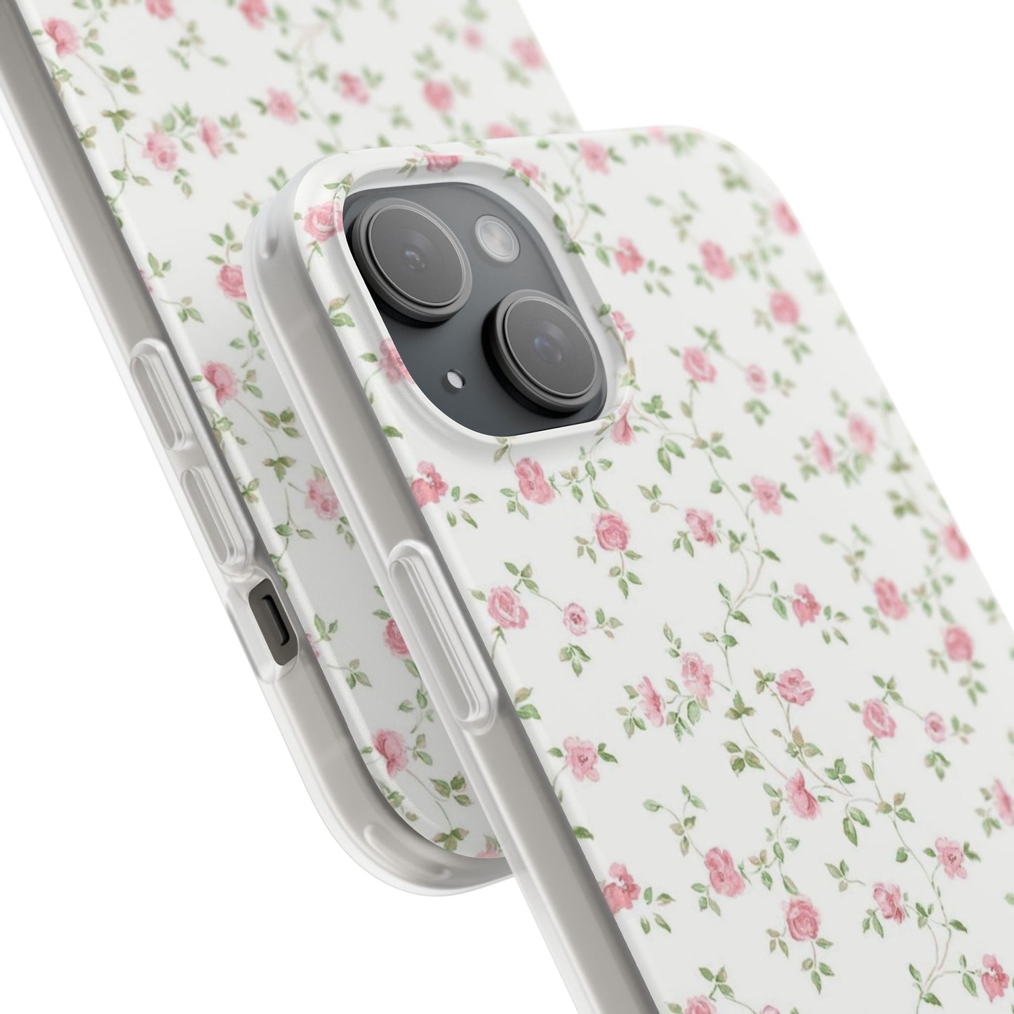spring pink floral flexi phone case