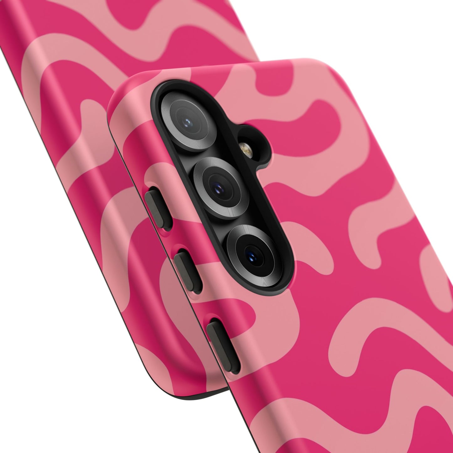 pink squiggle tough phone case