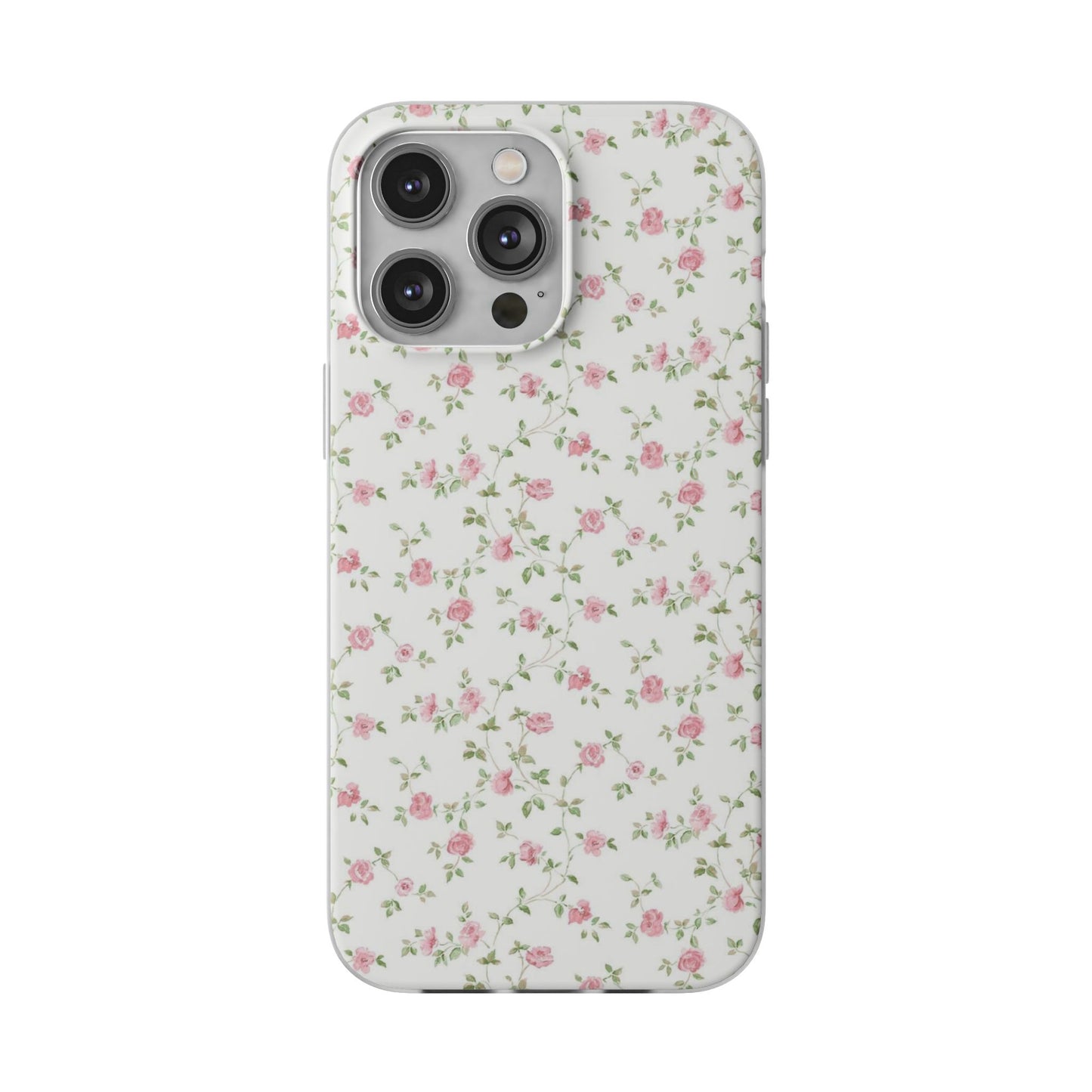 spring pink floral flexi phone case