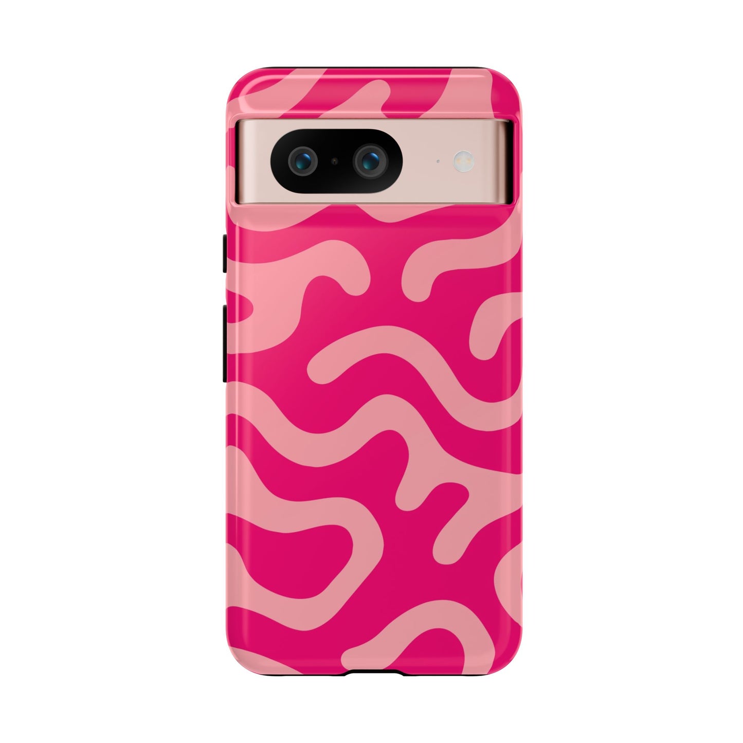 pink squiggle tough phone case