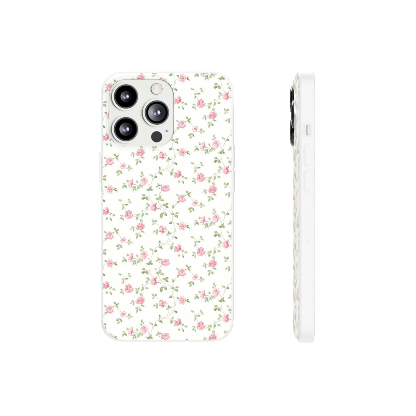 spring pink floral flexi phone case
