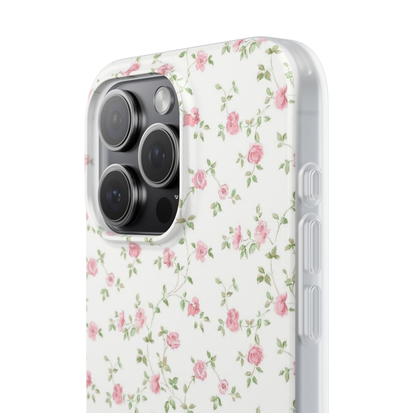 spring pink floral flexi phone case