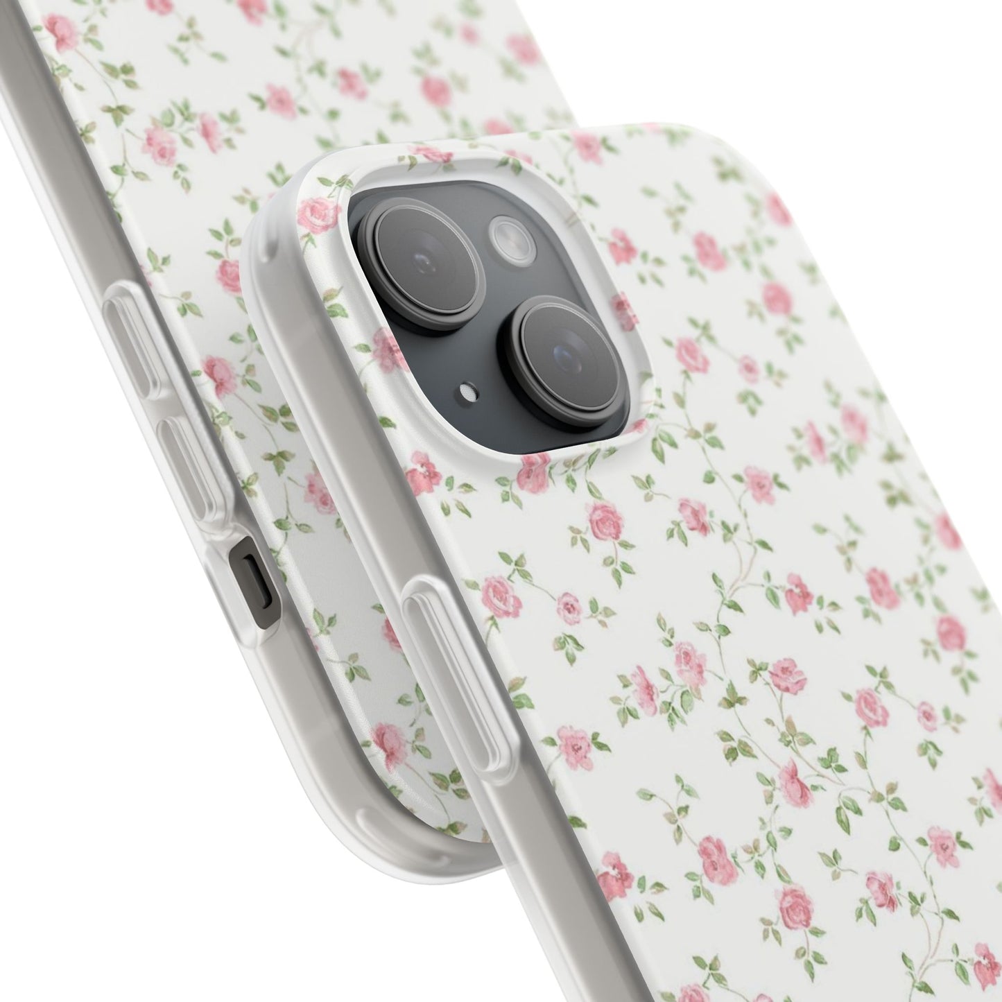 spring pink floral flexi phone case