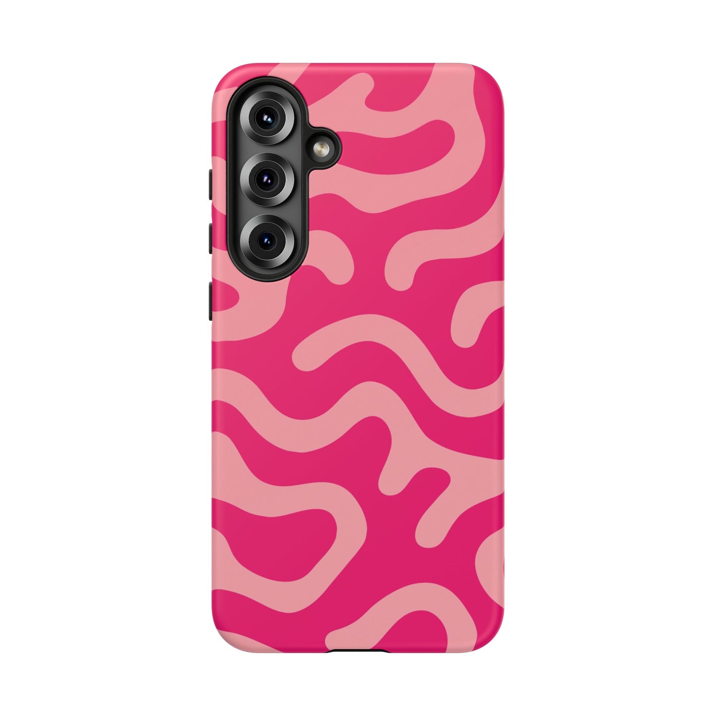 pink squiggle tough phone case