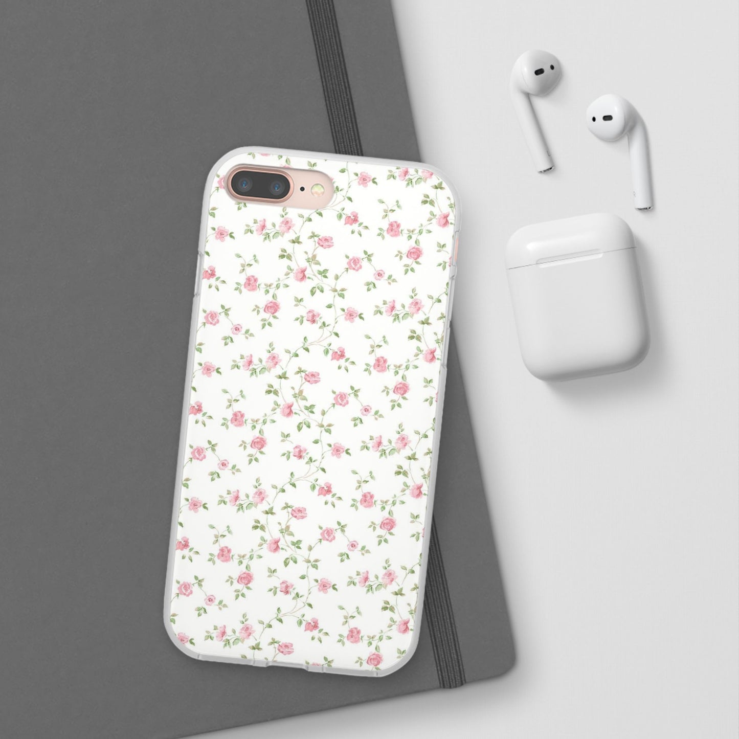 spring pink floral flexi phone case