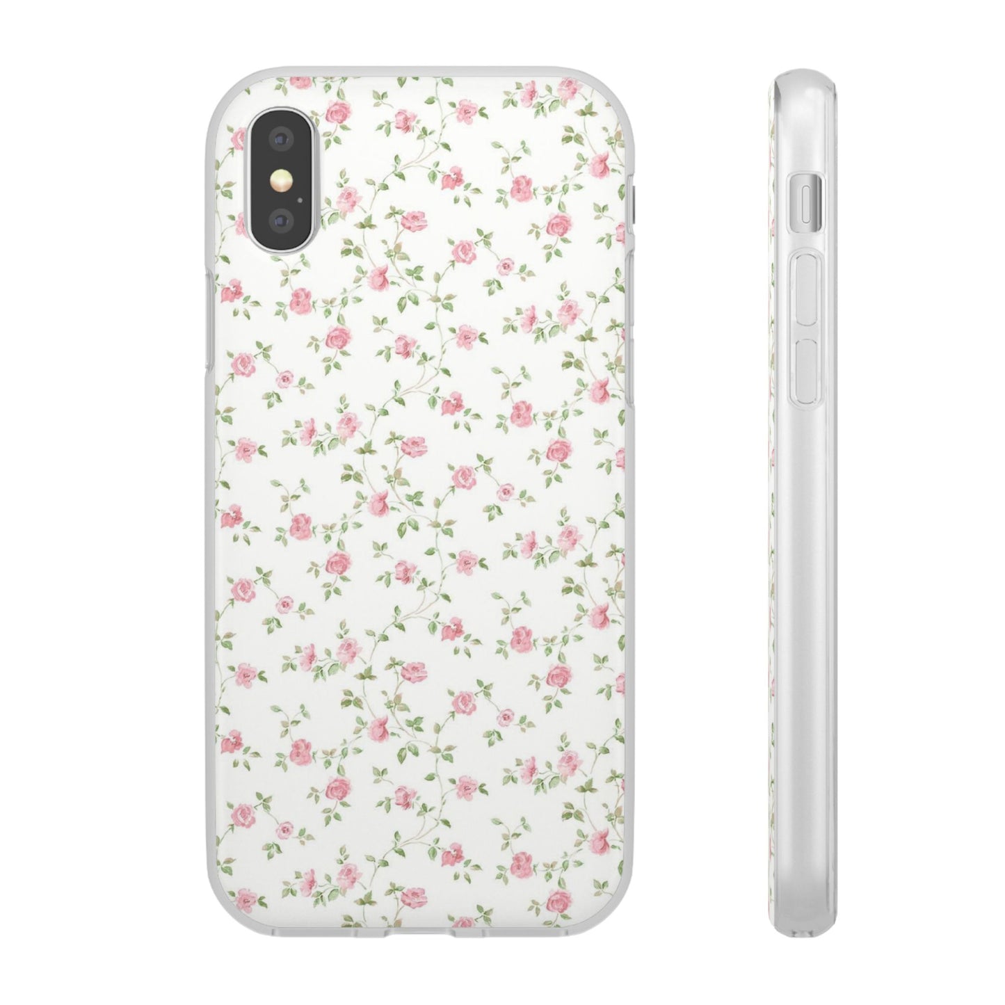 spring pink floral flexi phone case