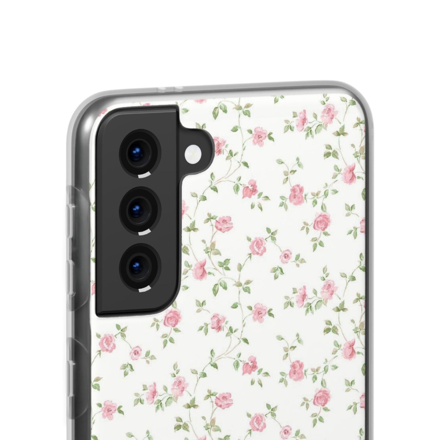 spring pink floral flexi phone case