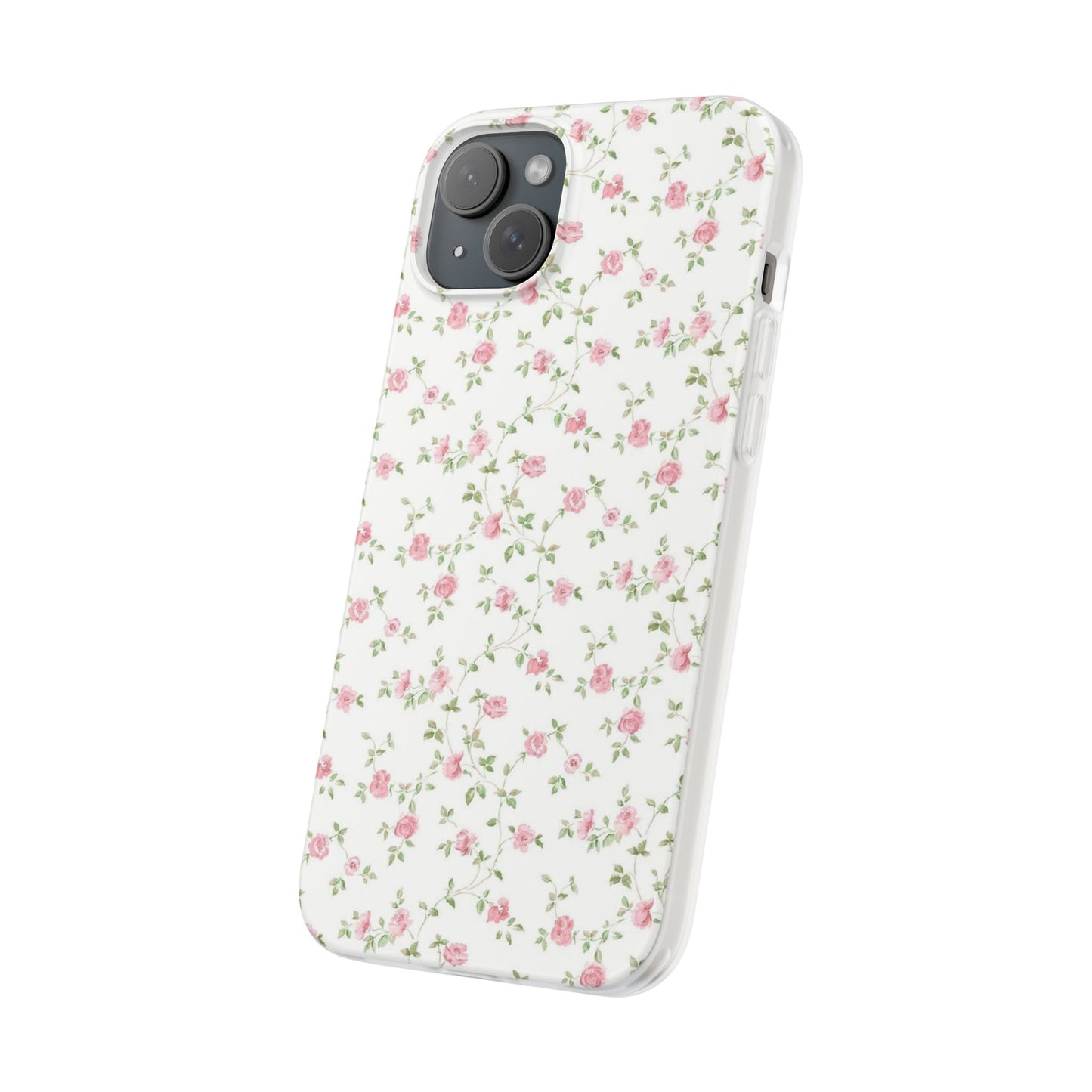 spring pink floral flexi phone case