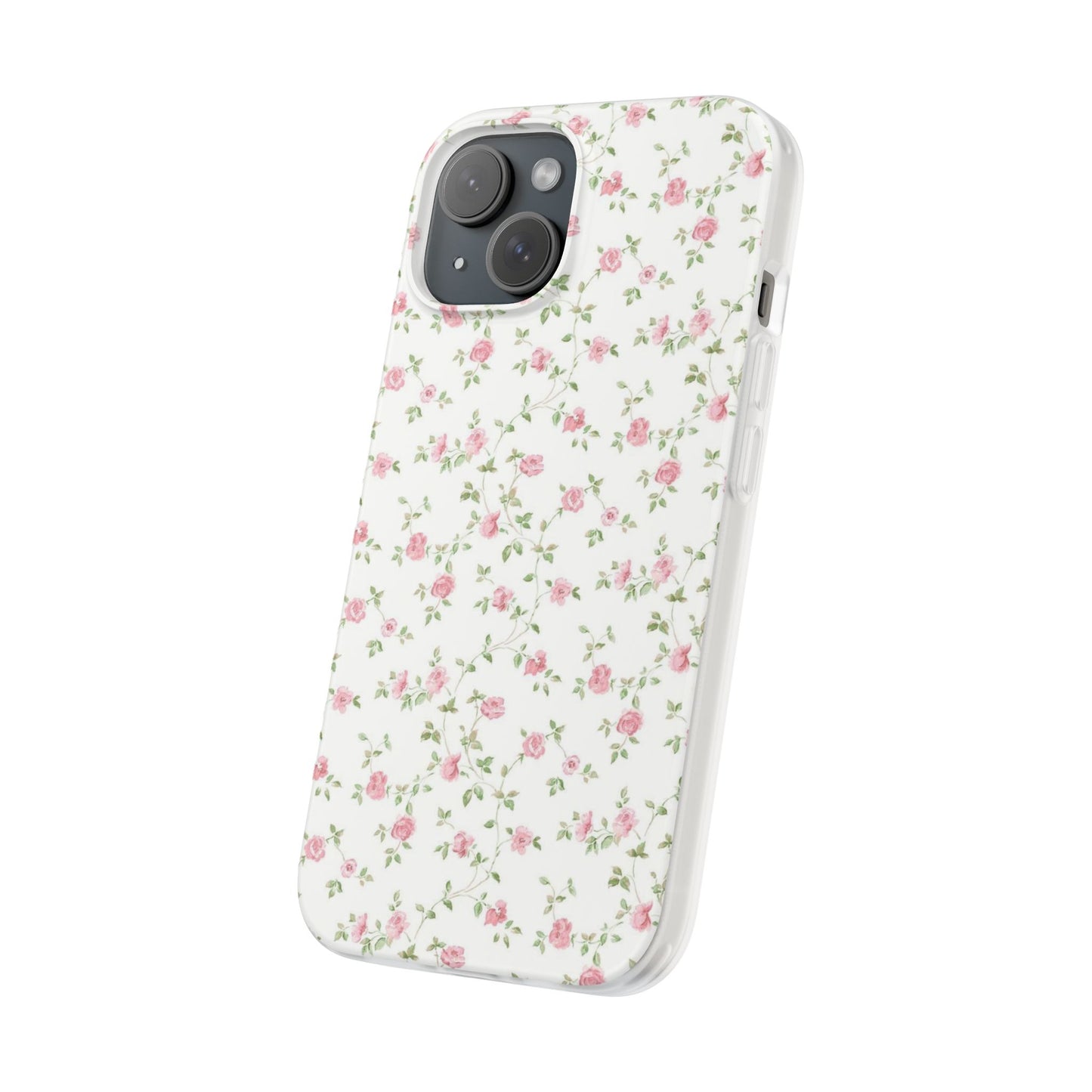 spring pink floral flexi phone case