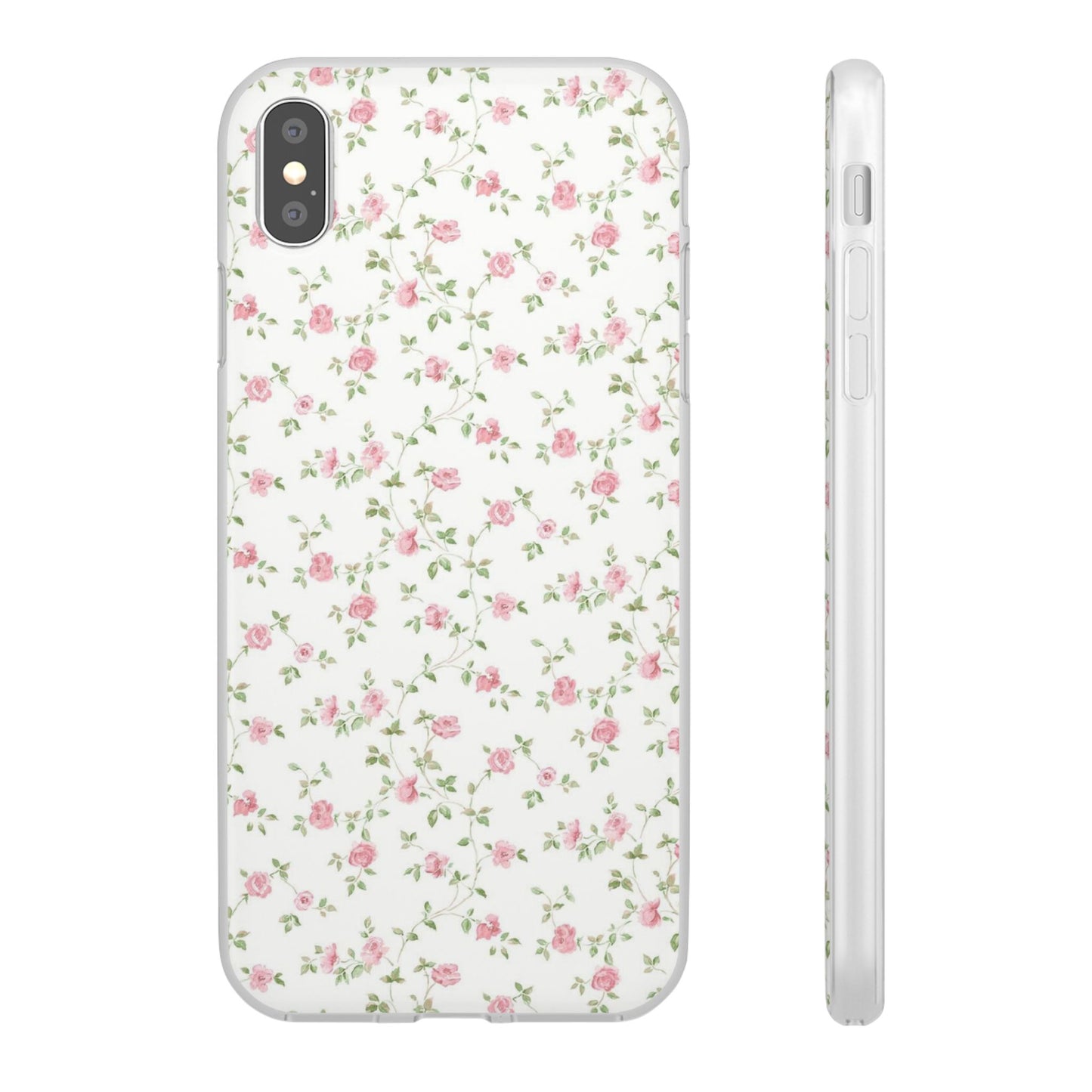 spring pink floral flexi phone case