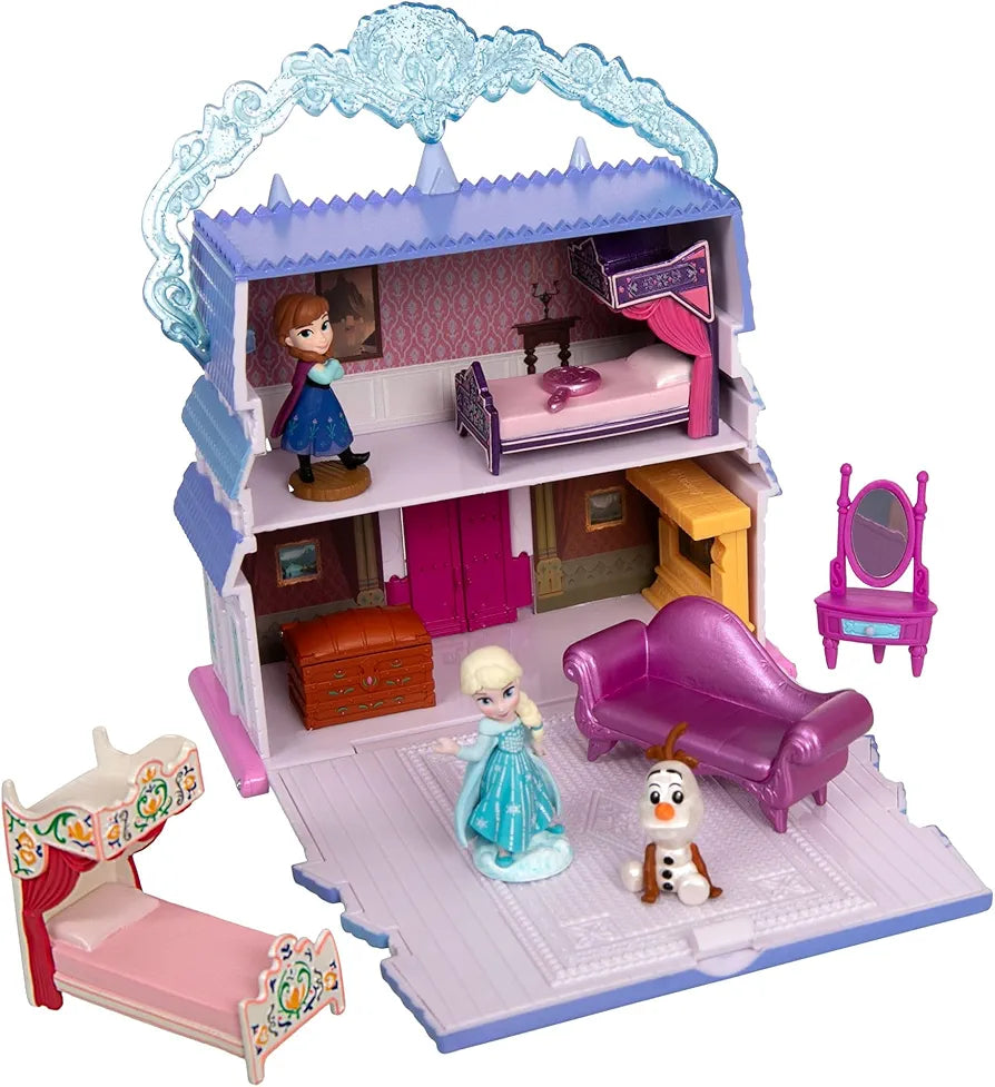 Frozen Doll House Playset with Elsa, Anna, and Olaf