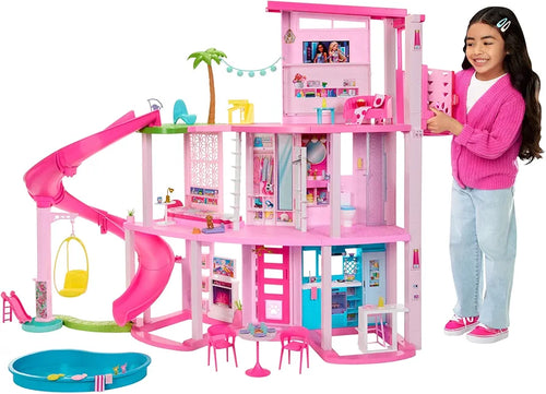 3-Storey Dollhouse with Pool and Accessories