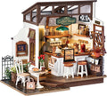 Miniature Wooden Dollhouse Kit with LED Lights