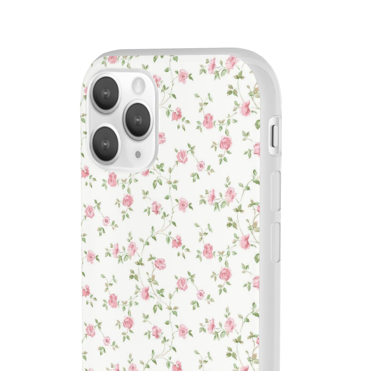 spring pink floral flexi phone case