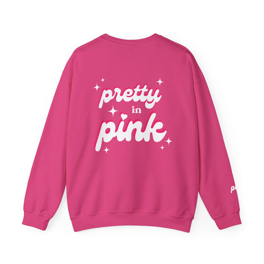 pretty in pink retro sparkle oversized sweatshirt