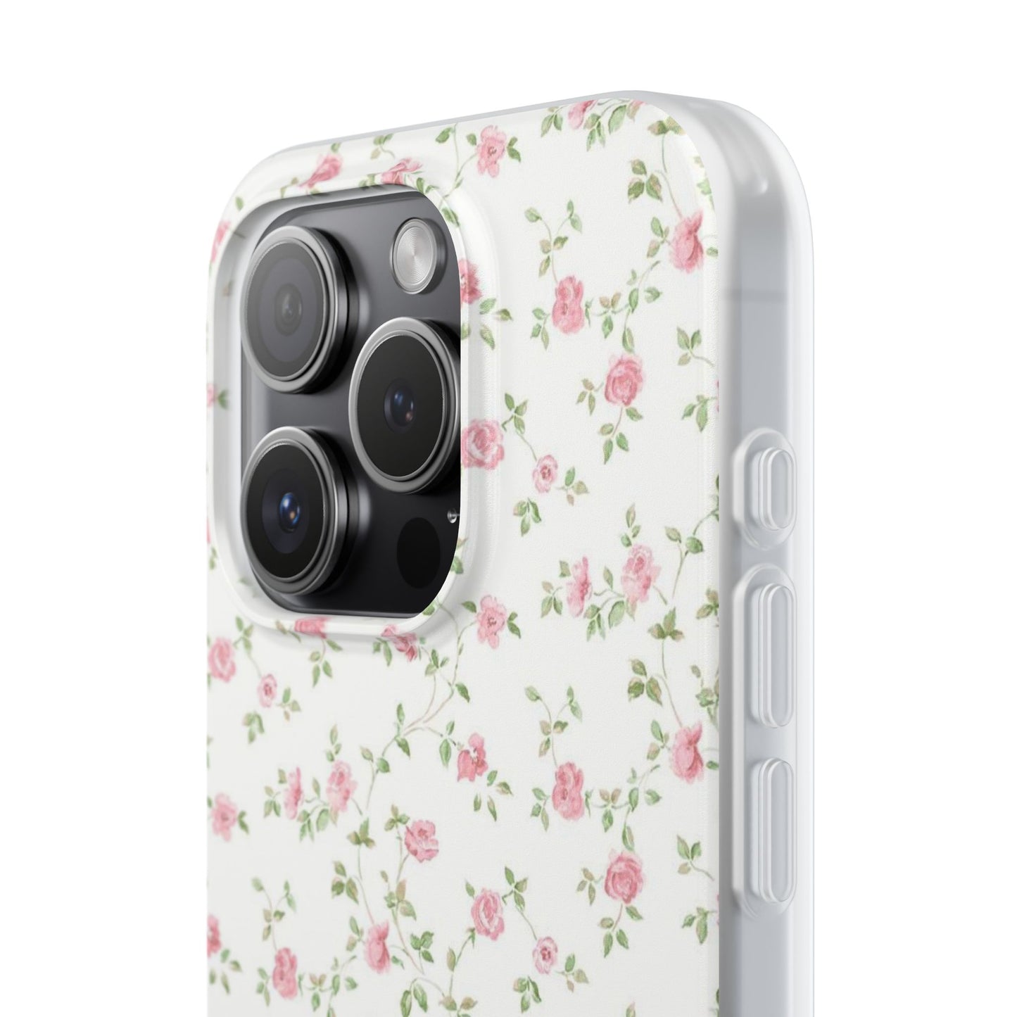 spring pink floral flexi phone case