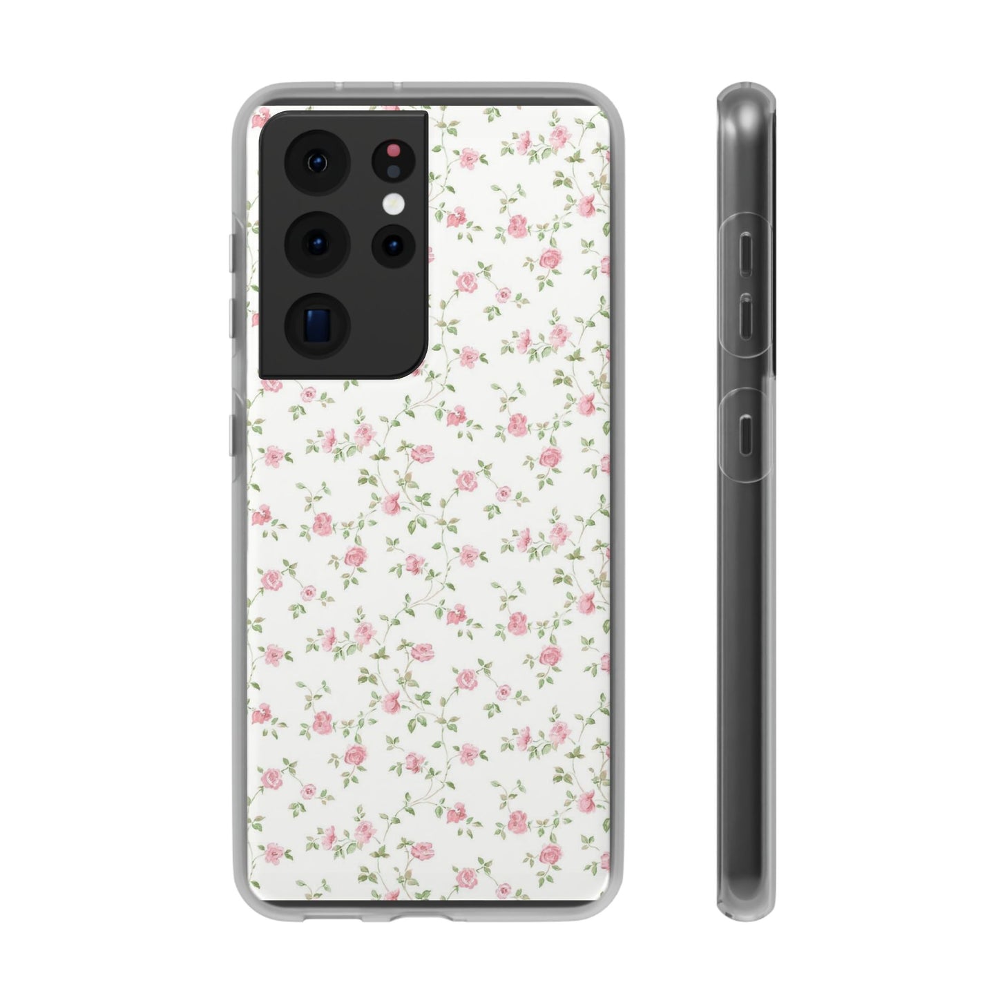 spring pink floral flexi phone case
