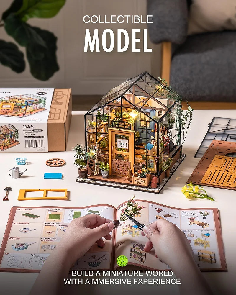 DIY Miniature Greenhouse Model Kit