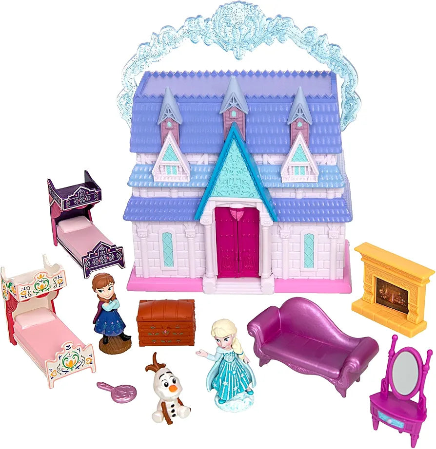Frozen Doll House Playset with Elsa, Anna, and Olaf
