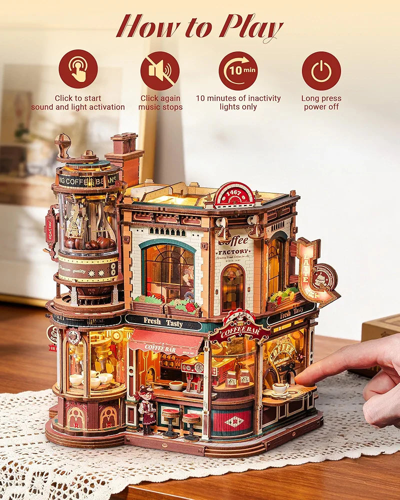 Dream Coffee Factory Miniature House Model Kit