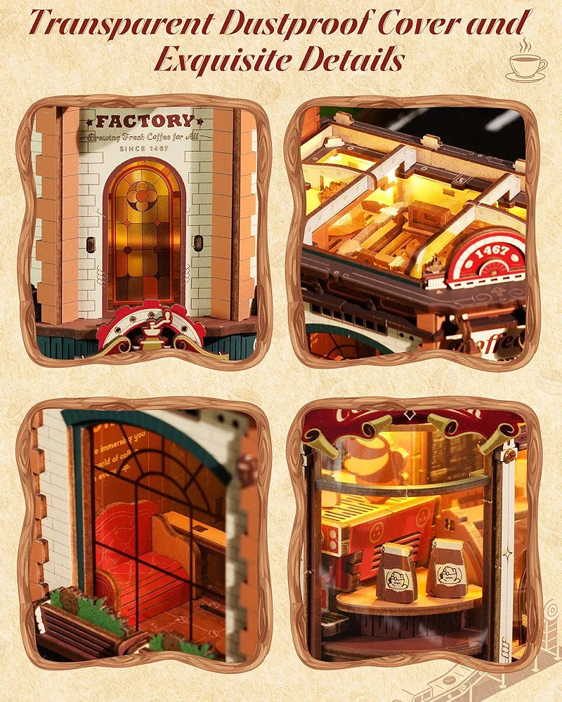 Dream Coffee Factory Miniature House Model Kit