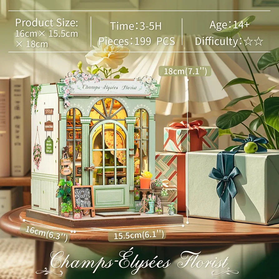 DIY Miniature Dollhouse Book Nook Kit
