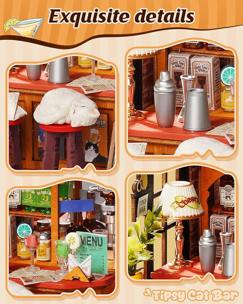 Tipsy Cat Bar Miniature House Model Kit