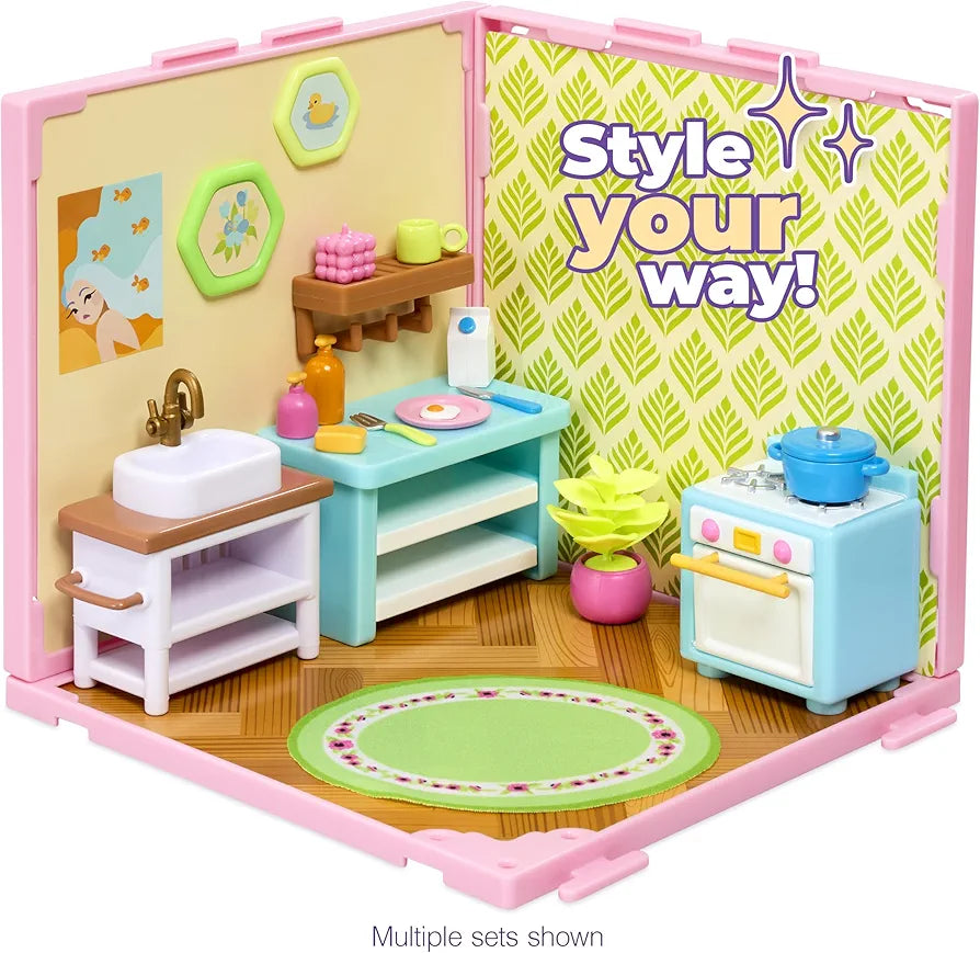 Kitchen Set | 20-Piece Modular Dollhouse Accessory Kit