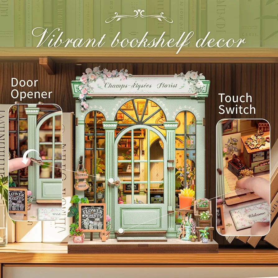 DIY Miniature Dollhouse Book Nook Kit