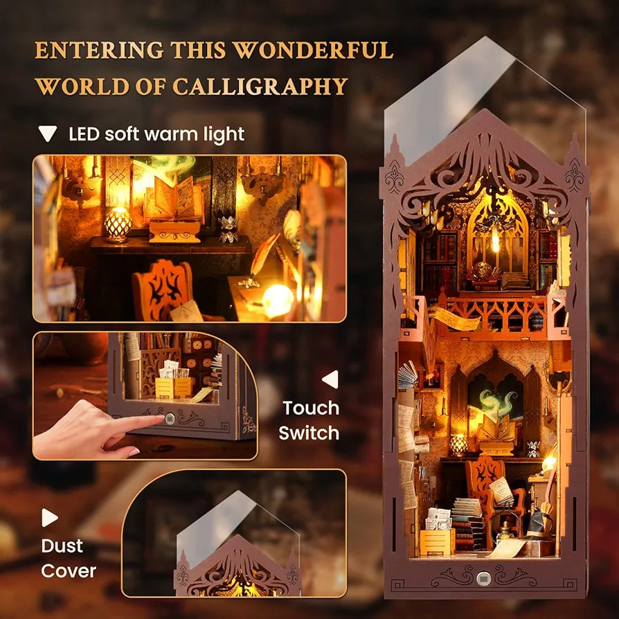 DIY Magic Miniature Book Nook 3D Wooden Puzzle Kit
