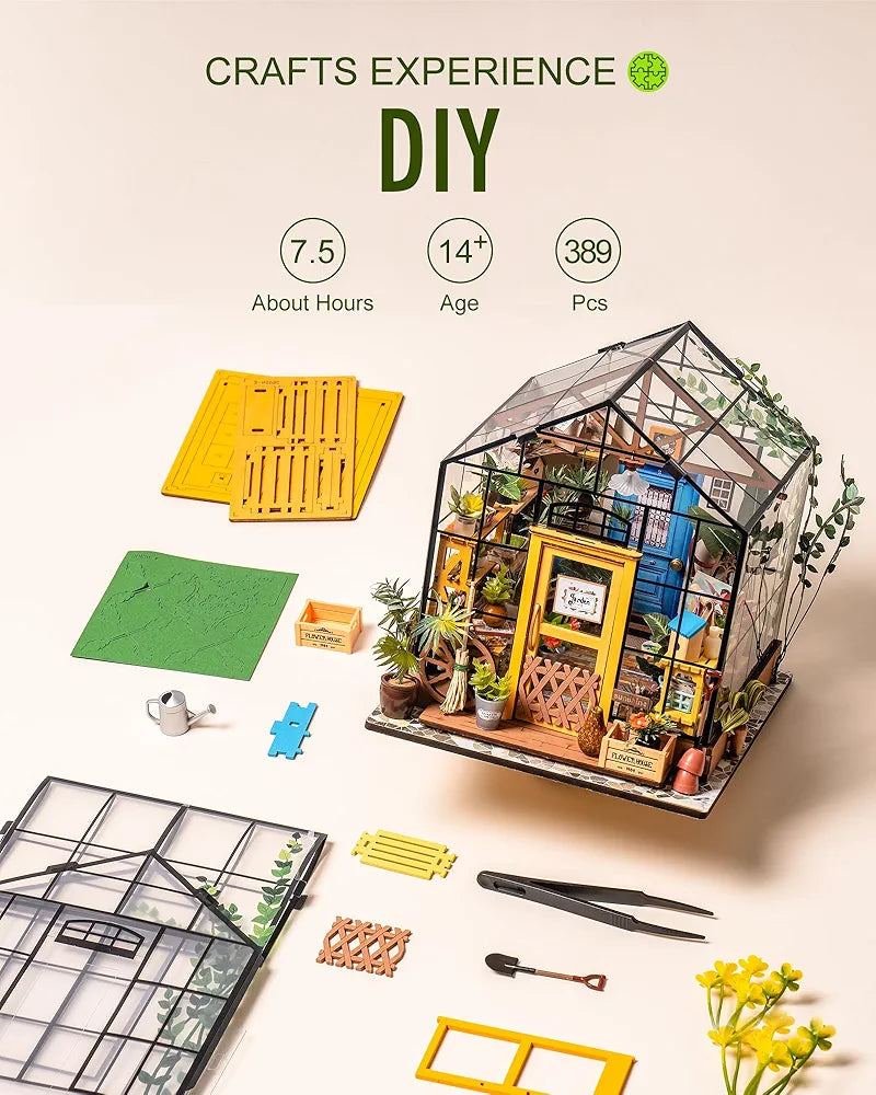 DIY Miniature Greenhouse Model Kit