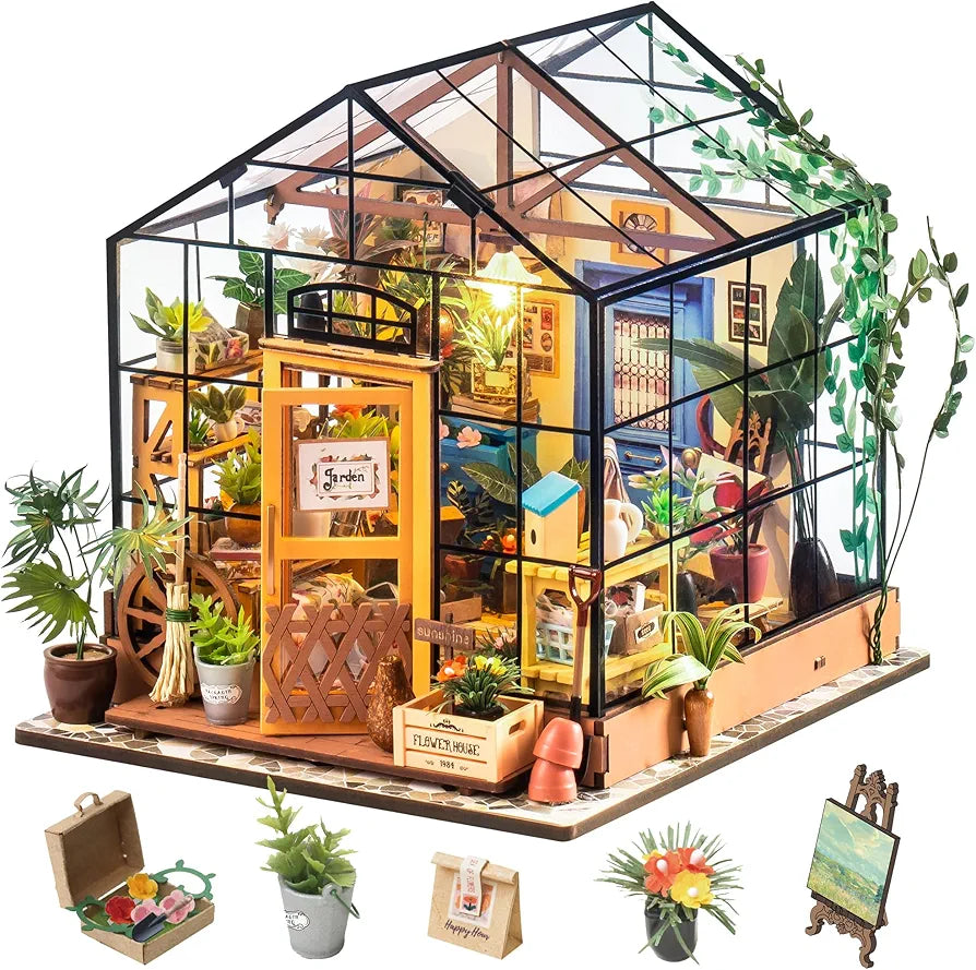 DIY Miniature Greenhouse Model Kit