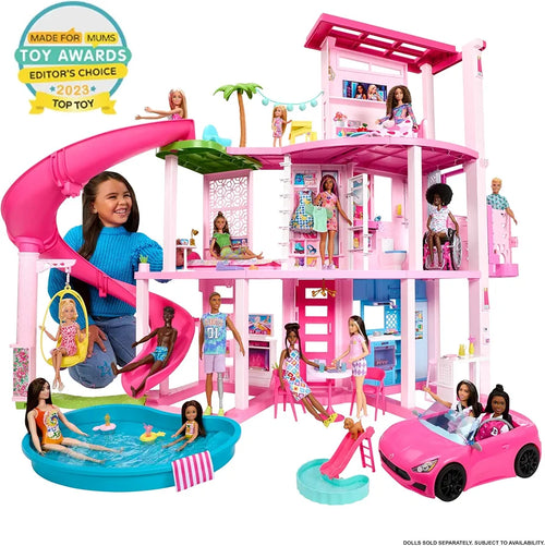 3-Storey Dollhouse with Pool and Accessories