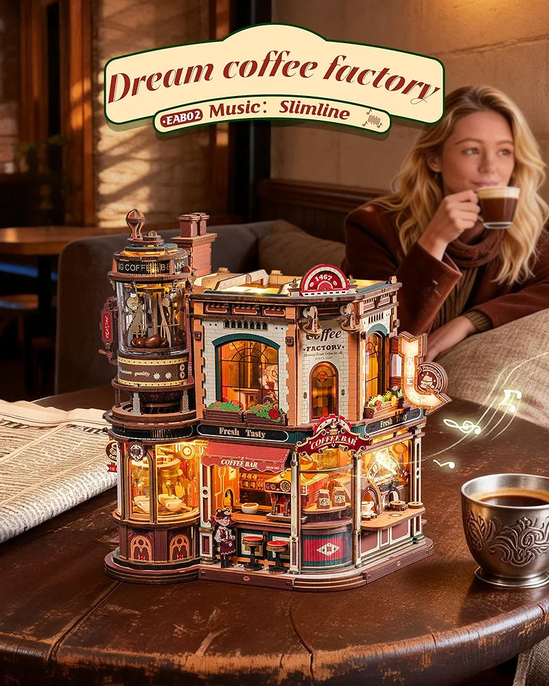 Dream Coffee Factory Miniature House Model Kit