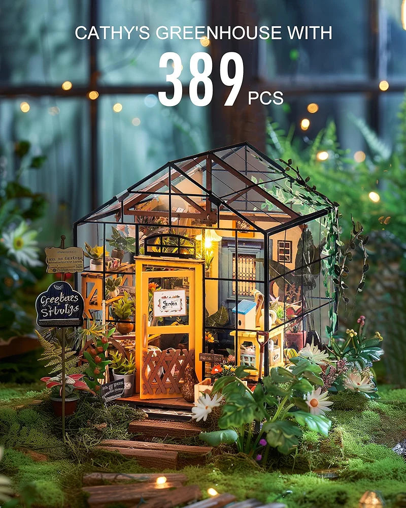 DIY Miniature Greenhouse Model Kit