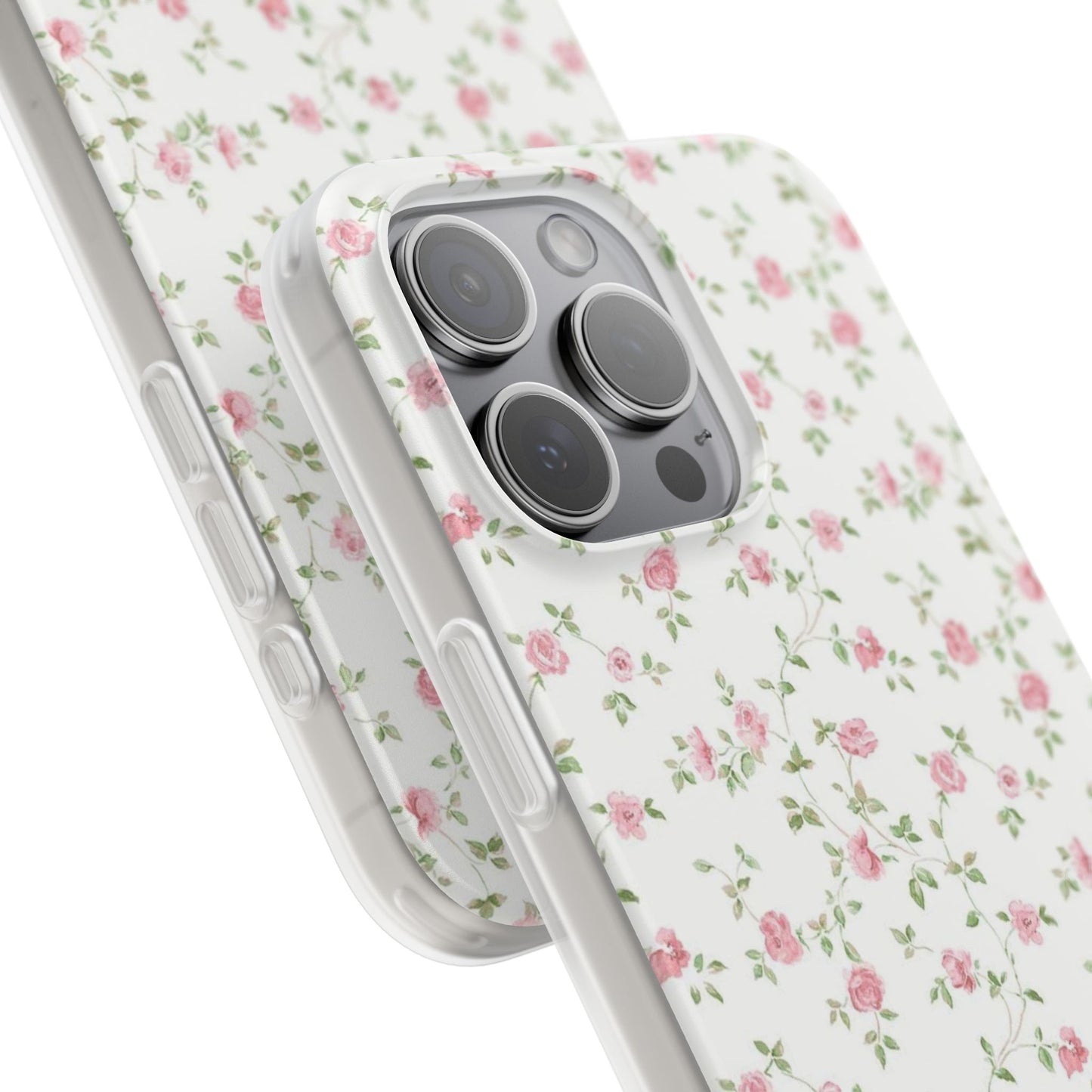 spring pink floral flexi phone case
