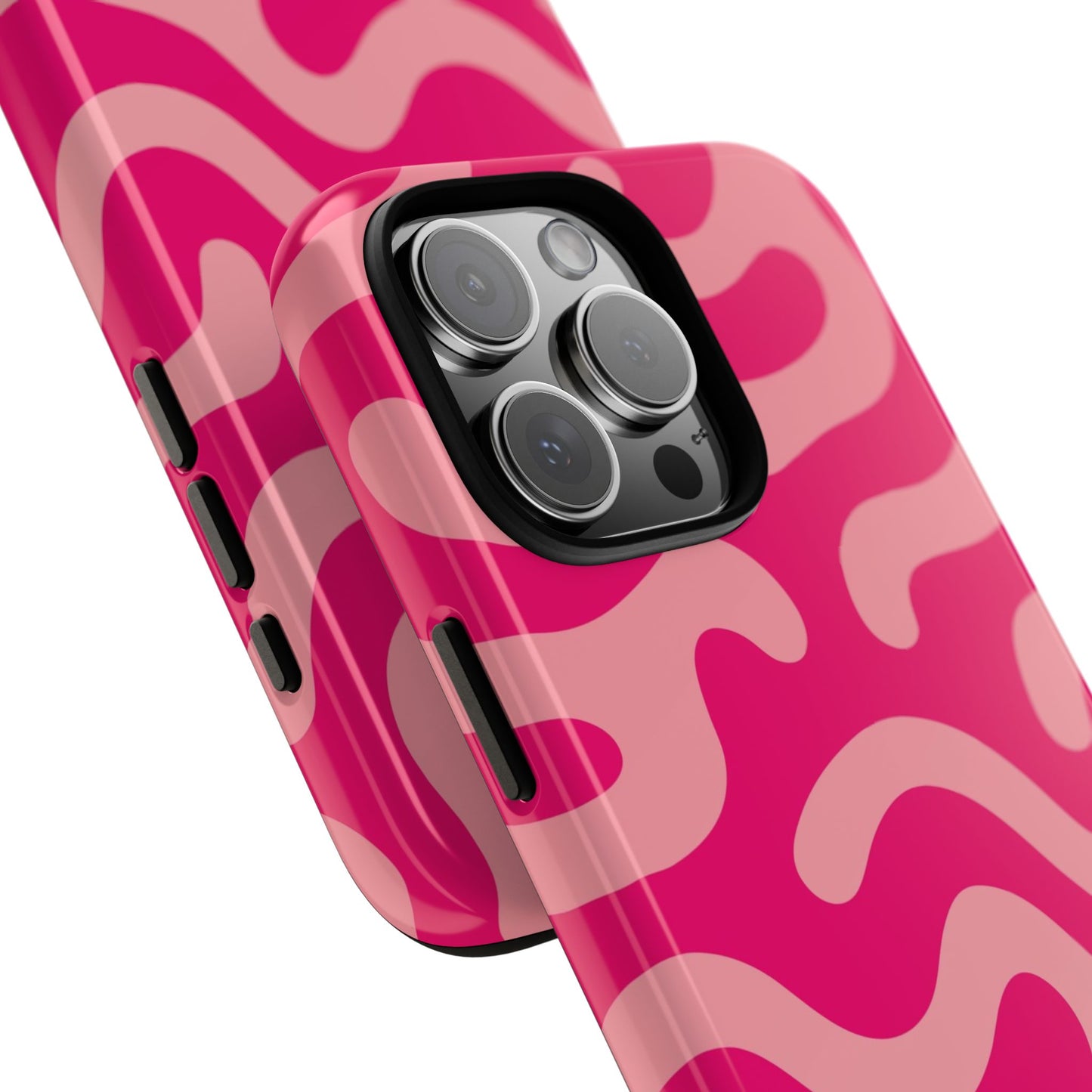pink squiggle tough phone case