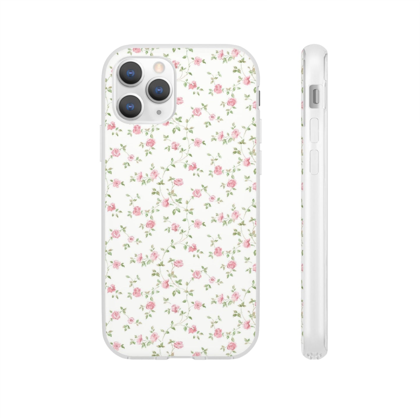 spring pink floral flexi phone case