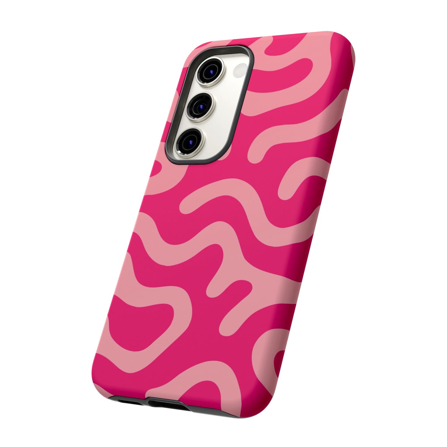pink squiggle tough phone case