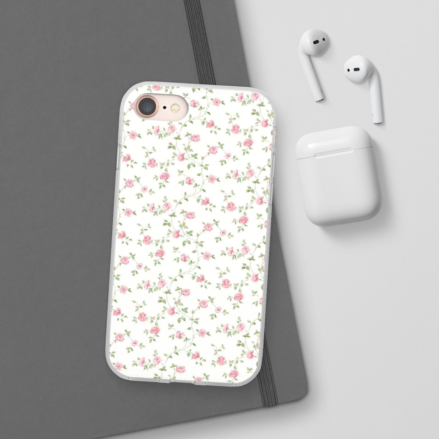 spring pink floral flexi phone case