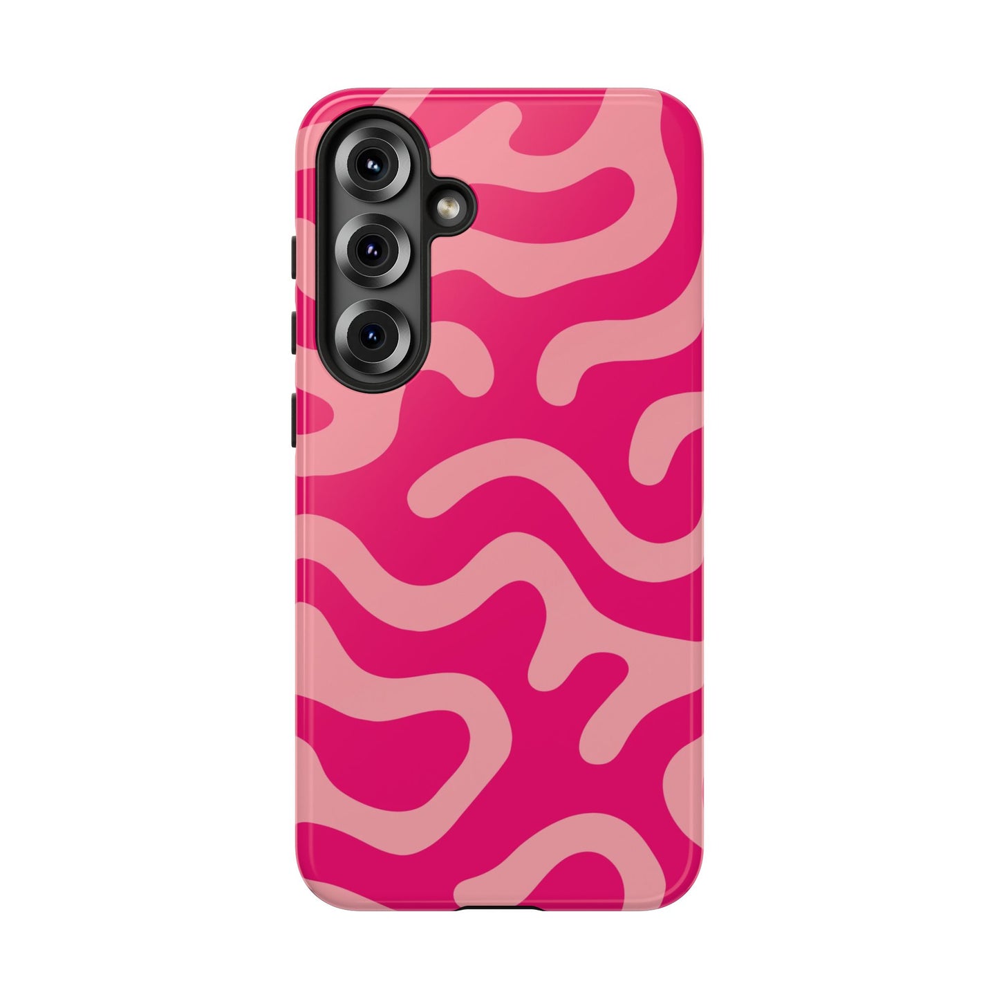 pink squiggle tough phone case