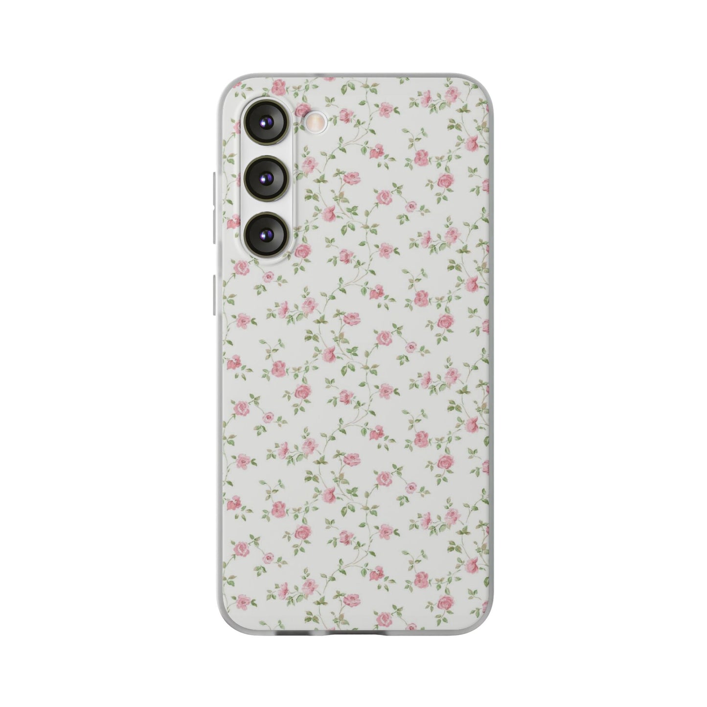 spring pink floral flexi phone case