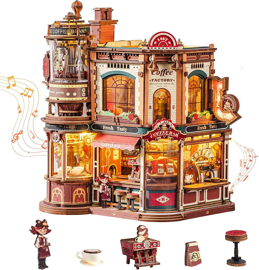 Dream Coffee Factory Miniature House Model Kit