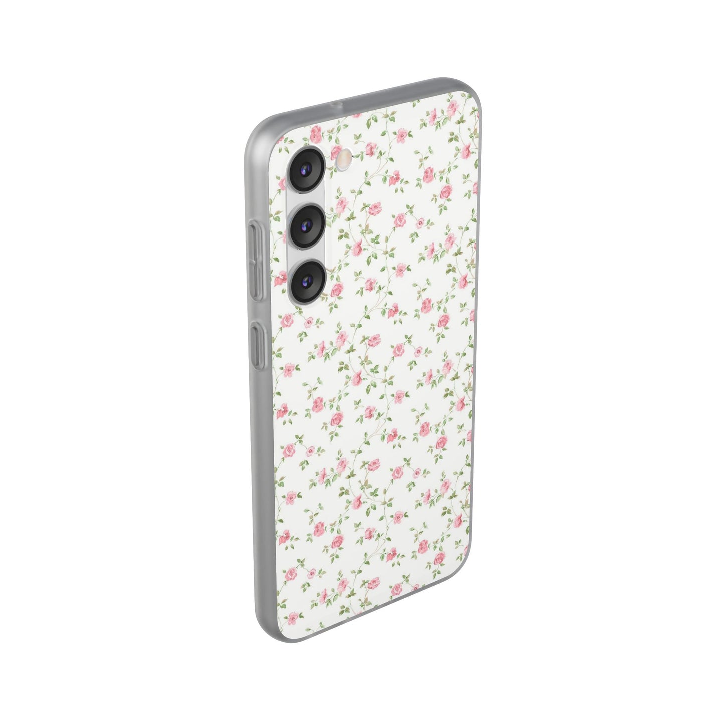 spring pink floral flexi phone case
