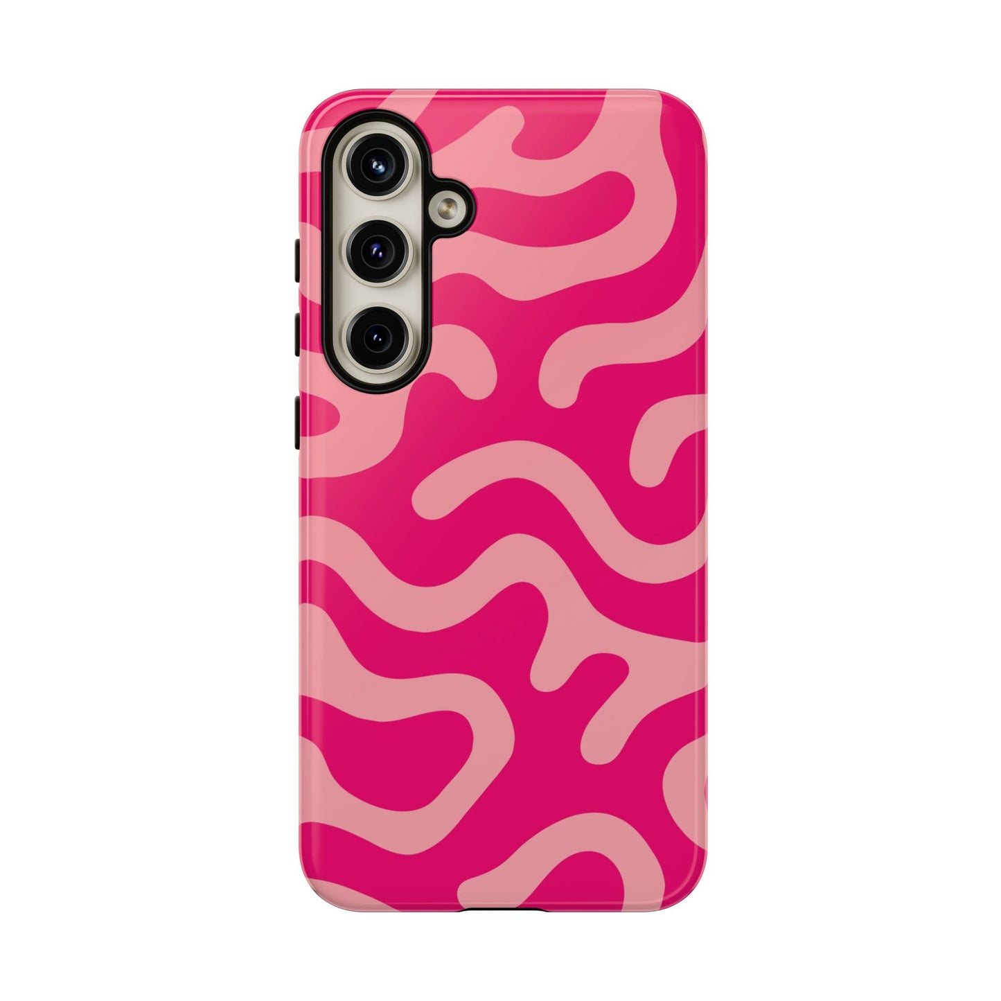 pink squiggle tough phone case