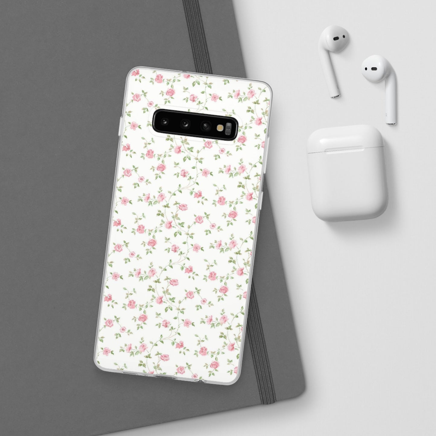 spring pink floral flexi phone case